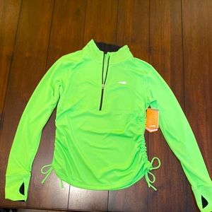 Avia Neon Green Pullover 1/2 Zip Activewear Medium